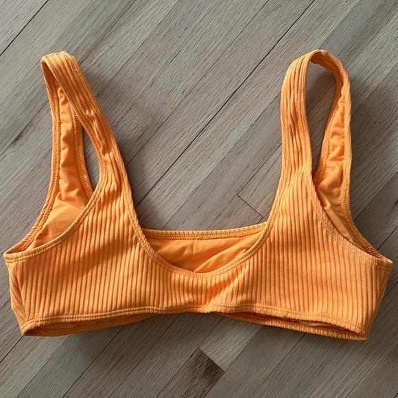 Forever 21 Orange Ribbed Swim Top - Picture 4 of 4